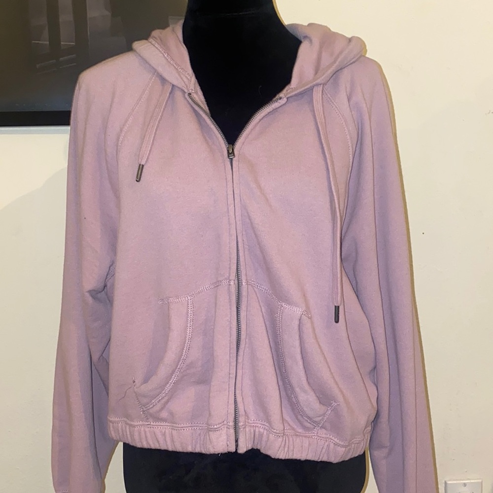 Crop Top Zip Up Hoodie